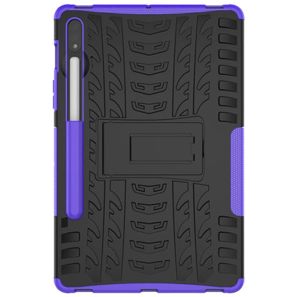 For Samsung Galaxy Tab S9 / S7 / S8 Tire Texture TPU + PC Tablet Case(Purple) - Galaxy Tab S9 Cases by PMC Jewellery | Online Shopping South Africa | PMC Jewellery | Buy Now Pay Later Mobicred