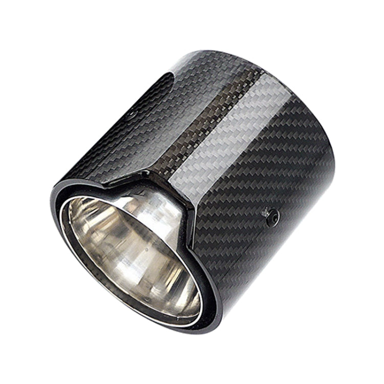 Car Modified MP Exhaust Pipe Glossy 90mm Carbon Fiber Short Tail Throat for BMW 3 Series, Air Inlet Diameter:63mm - Exhaust Pipes by PMC Jewellery | Online Shopping South Africa | PMC Jewellery