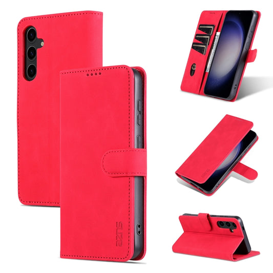 For Samsung Galaxy S24+ 5G AZNS Skin Feel Calf Texture Flip Leather Phone Case(Red) - Galaxy S24+ 5G Cases by AZNS | Online Shopping South Africa | PMC Jewellery | Buy Now Pay Later Mobicred