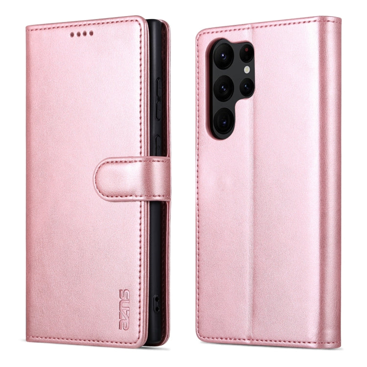 For Samsung Galaxy S24 Ultra 5G AZNS Skin Feel Calf Texture Flip Leather Phone Case(Rose Gold) - Galaxy S24 Ultra 5G Cases by AZNS | Online Shopping South Africa | PMC Jewellery | Buy Now Pay Later Mobicred