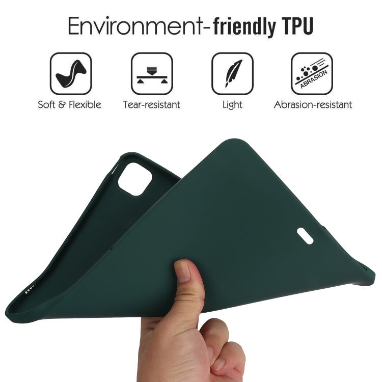 For iPad Pro 11 2024 Oil Spray Skin-friendly TPU Tablet Case(Deep Green) - iPad Pro 11 2024 Cases by PMC Jewellery | Online Shopping South Africa | PMC Jewellery | Buy Now Pay Later Mobicred