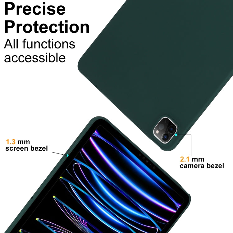 For iPad Pro 11 2024 Oil Spray Skin-friendly TPU Tablet Case(Deep Green) - iPad Pro 11 2024 Cases by PMC Jewellery | Online Shopping South Africa | PMC Jewellery | Buy Now Pay Later Mobicred