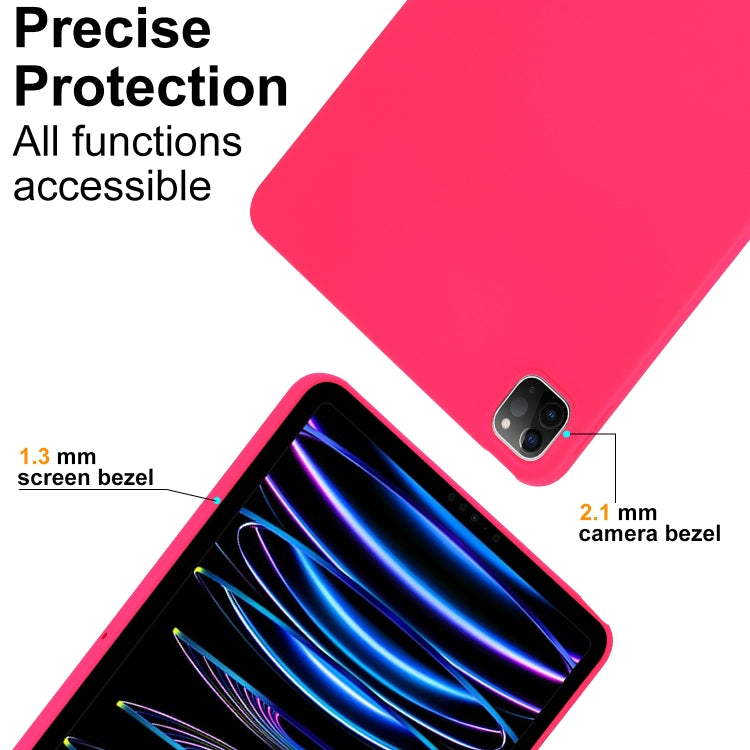 For iPad Pro 13 2024 Oil Spray Skin-friendly TPU Tablet Case(Rose Red) - iPad Pro 13 2024 Cases by PMC Jewellery | Online Shopping South Africa | PMC Jewellery | Buy Now Pay Later Mobicred