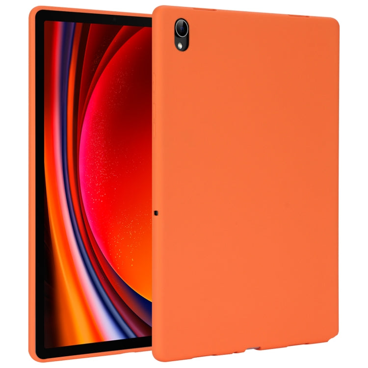 For Samsung Galaxy Tab S9 Oil Spray Skin-friendly TPU Tablet Case(Orange) - Galaxy Tab S9 Cases by PMC Jewellery | Online Shopping South Africa | PMC Jewellery | Buy Now Pay Later Mobicred