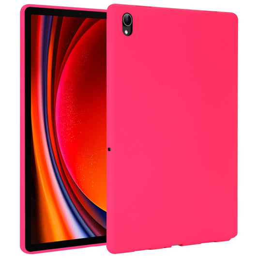 For Samsung Galaxy Tab S9 Oil Spray Skin-friendly TPU Tablet Case(Rose Red) - Galaxy Tab S9 Cases by PMC Jewellery | Online Shopping South Africa | PMC Jewellery | Buy Now Pay Later Mobicred