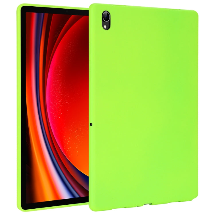 For Samsung Galaxy Tab S9 Oil Spray Skin-friendly TPU Tablet Case(Fluorescent Green) - Galaxy Tab S9 Cases by PMC Jewellery | Online Shopping South Africa | PMC Jewellery | Buy Now Pay Later Mobicred