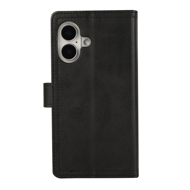 For iPhone 16 Wristband Card Slot Leather Phone Case(Black) - iPhone 16 Cases by PMC Jewellery | Online Shopping South Africa | PMC Jewellery | Buy Now Pay Later Mobicred