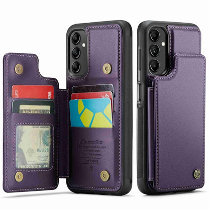 For Samsung Galaxy A14 CaseMe C22 Card Slots Holder RFID Anti-theft Phone Case(Purple) - Galaxy Phone Cases by CaseMe | Online Shopping South Africa | PMC Jewellery | Buy Now Pay Later Mobicred