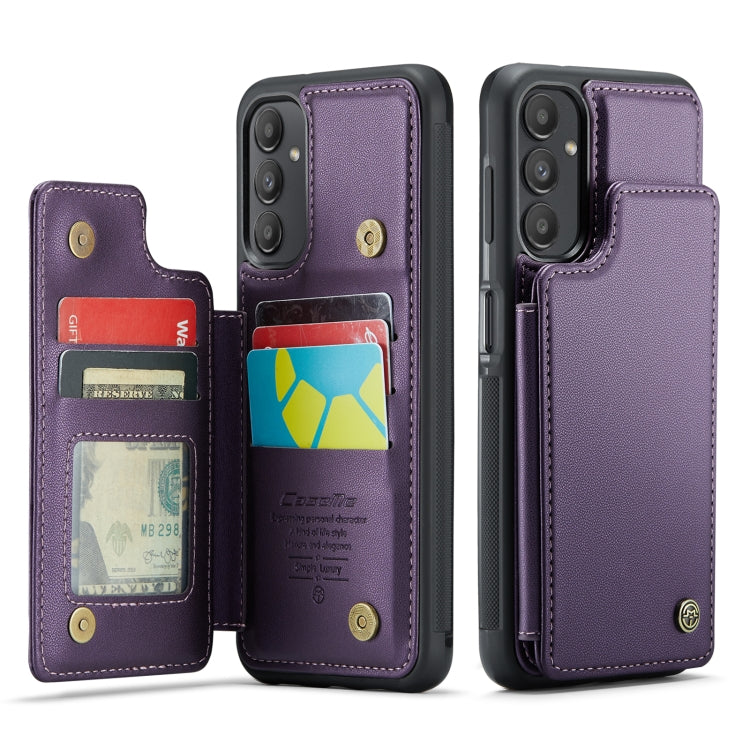 For Samsung Galaxy A13 5G CaseMe C22 Card Slots Holder RFID Anti-theft Phone Case(Purple) - Galaxy Phone Cases by CaseMe | Online Shopping South Africa | PMC Jewellery | Buy Now Pay Later Mobicred