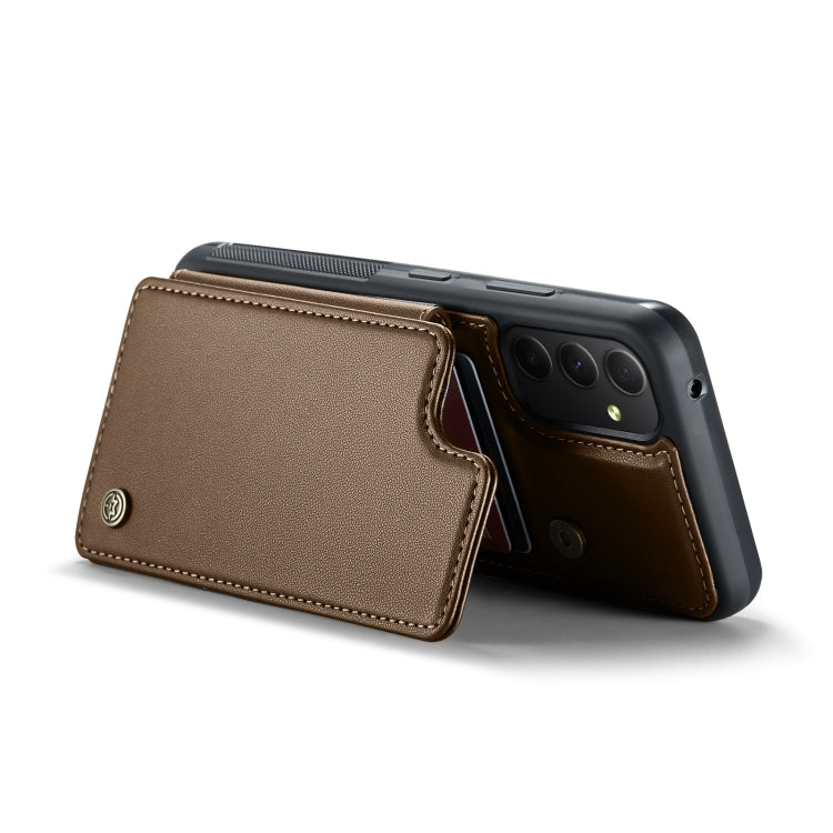 For Samsung Galaxy A34 5G CaseMe C22 Card Slots Holder RFID Anti-theft Phone Case(Brown) - Galaxy Phone Cases by CaseMe | Online Shopping South Africa | PMC Jewellery | Buy Now Pay Later Mobicred