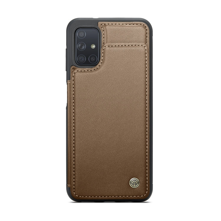 For Samsung Galaxy A51 4G CaseMe C22 Card Slots Holder RFID Anti-theft Phone Case(Brown) - Galaxy Phone Cases by CaseMe | Online Shopping South Africa | PMC Jewellery | Buy Now Pay Later Mobicred