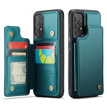 For Samsung Galaxy A52 4G/5G/A52s 5G CaseMe C22 Card Slots Holder RFID Anti-theft Phone Case(Blue Green) - Galaxy Phone Cases by CaseMe | Online Shopping South Africa | PMC Jewellery | Buy Now Pay Later Mobicred