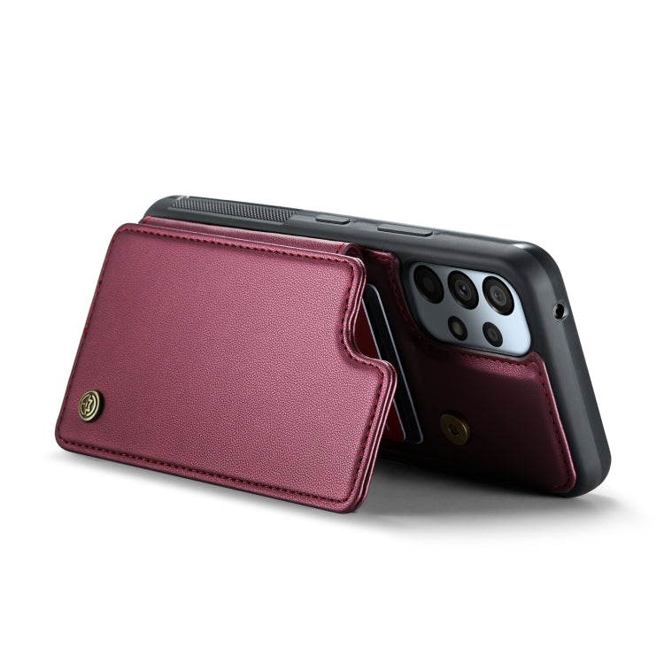 For Samsung Galaxy A53 5G CaseMe C22 Card Slots Holder RFID Anti-theft Phone Case(Wine Red) - Galaxy Phone Cases by CaseMe | Online Shopping South Africa | PMC Jewellery | Buy Now Pay Later Mobicred