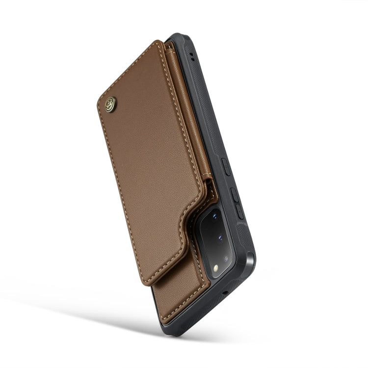 For Samsung Galaxy S20 CaseMe C22 Card Slots Holder RFID Anti-theft Phone Case(Brown) - Galaxy Phone Cases by CaseMe | Online Shopping South Africa | PMC Jewellery | Buy Now Pay Later Mobicred