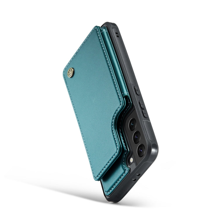 For Samsung Galaxy S21 5G CaseMe C22 Card Slots Holder RFID Anti-theft Phone Case(Blue Green) - Galaxy S21 5G Cases by CaseMe | Online Shopping South Africa | PMC Jewellery | Buy Now Pay Later Mobicred