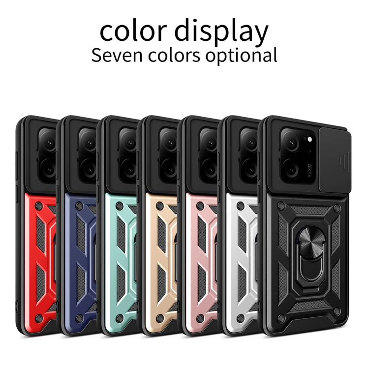 For Xiaomi 13T/13T Pro/Redmi K60 Ultra Sliding Camera Cover Design TPU Hybrid PC Phone Case(Red) - Redmi K60 Ultra Cases by PMC Jewellery | Online Shopping South Africa | PMC Jewellery | Buy Now Pay Later Mobicred