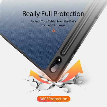 For Samsung Galaxy Tab S10 Ultra DUX DUCIS Domo Series Magnetic Flip Leather Tablet Case(Blue) - Tab S10 Ultra Cases by DUX DUCIS | Online Shopping South Africa | PMC Jewellery | Buy Now Pay Later Mobicred