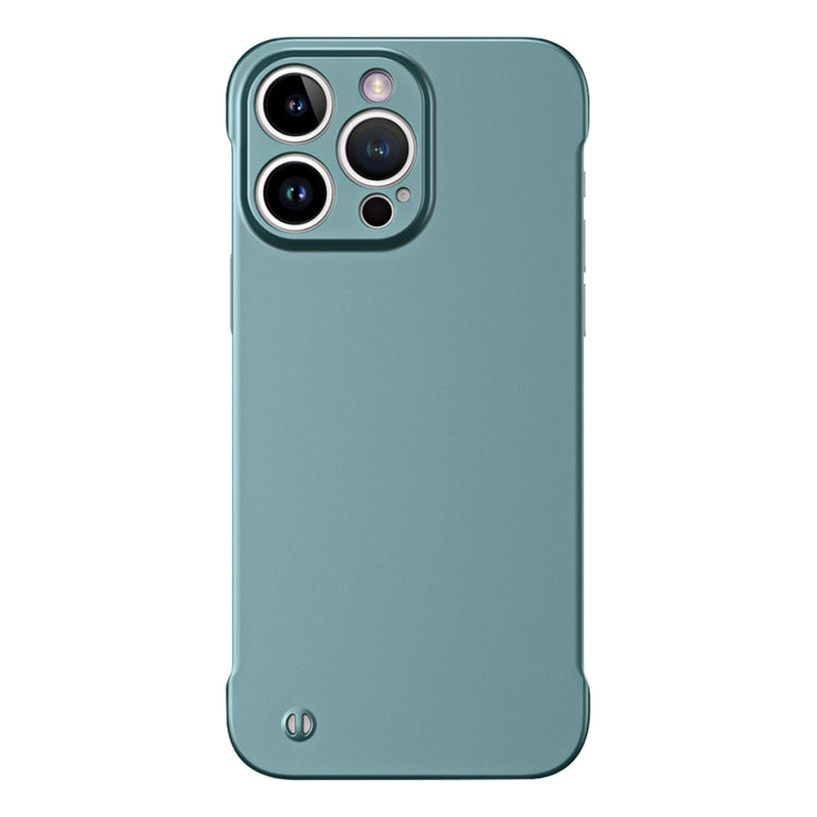 For iPhone 15 Pro Frameless Metallic Paint Hybrid PC Phone Case(Green) - iPhone 15 Pro Cases by PMC Jewellery | Online Shopping South Africa | PMC Jewellery | Buy Now Pay Later Mobicred