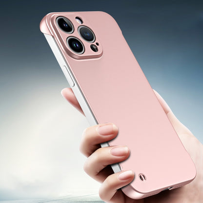 For iPhone 15 Plus Frameless Metallic Paint Hybrid PC Phone Case(Rose Gold) - iPhone 15 Plus Cases by PMC Jewellery | Online Shopping South Africa | PMC Jewellery | Buy Now Pay Later Mobicred