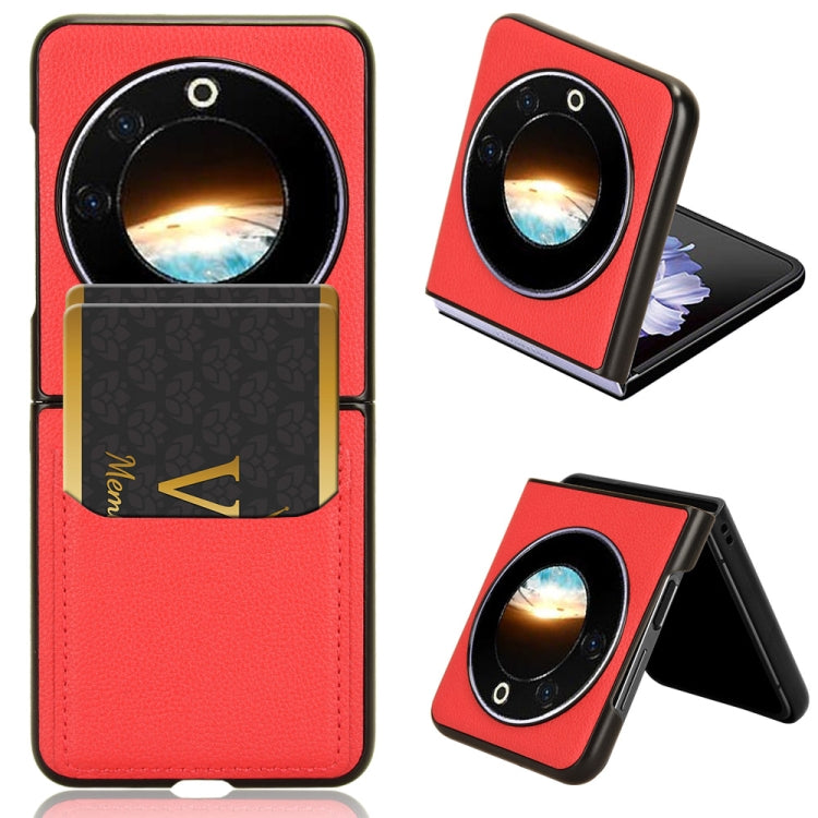 For Tecno Phantom V Flip Litchi Texture Card Slots Back Cover Phone Case(Red) - Tecno Cases by PMC TechLife | Online Shopping South Africa | PMC TechLife