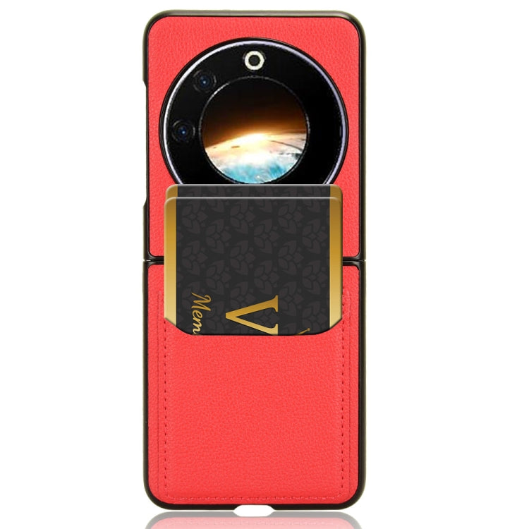 For Tecno Phantom V Flip Litchi Texture Card Slots Back Cover Phone Case(Red) - Tecno Cases by PMC TechLife | Online Shopping South Africa | PMC TechLife