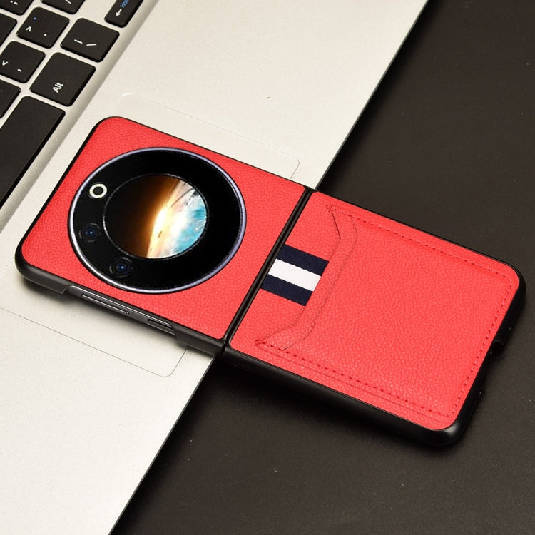 For Tecno Phantom V Flip Litchi Texture Card Slots Back Cover Phone Case(Red) - Tecno Cases by PMC TechLife | Online Shopping South Africa | PMC TechLife