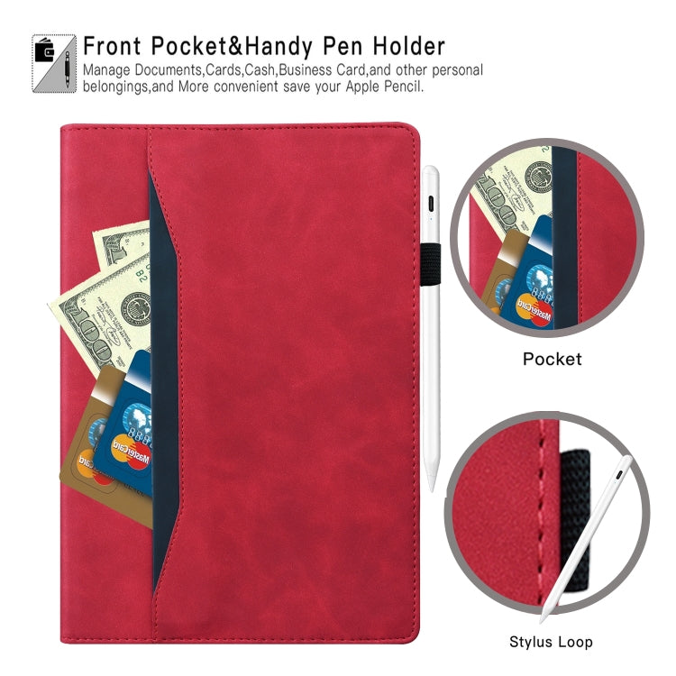 For Lenovo Tab P12 12.7 Splicing Shockproof Leather Tablet Case(Red) - Lenovo by PMC TechLife | Online Shopping South Africa | PMC TechLife | Buy Now Pay Later Mobicred