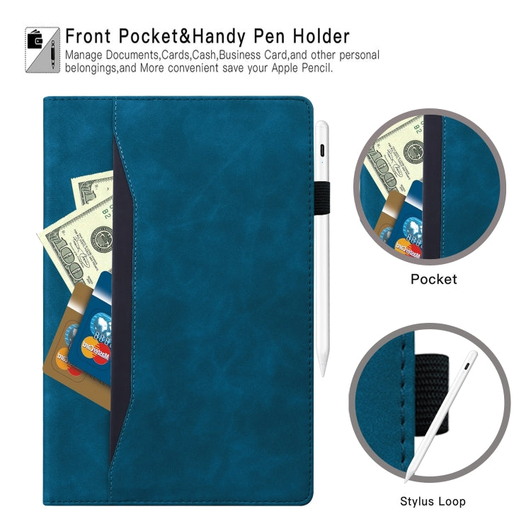 For Lenovo Tab P12 12.7 Splicing Shockproof Leather Tablet Case(Blue) - Lenovo by PMC TechLife | Online Shopping South Africa | PMC TechLife | Buy Now Pay Later Mobicred