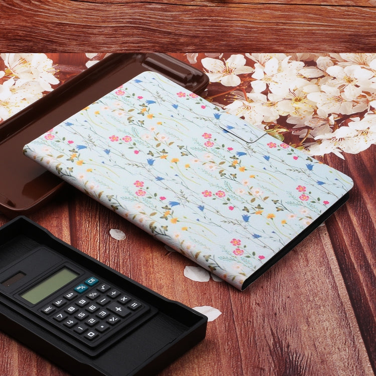 For Samsung Galaxy Tab A9+ Flower Pattern Horizontal Flip PU Tablet Case with Sleep / Wake-up Function(Small Floral) - Galaxy Tab A9 by PMC TechLife | Online Shopping South Africa | PMC TechLife