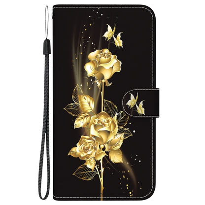 For Honor Magic6 Pro Crystal Texture Colored Drawing Leather Phone Case(Gold Butterfly Rose) - Honor Cases by PMC Jewellery | Online Shopping South Africa | PMC Jewellery | Buy Now Pay Later Mobicred