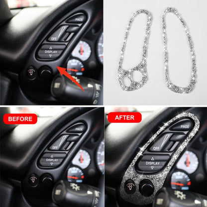 For Chevrolet Corvette C5 1998-2004 2 in 1 Both Sides of Car Speedometer Diamond Decorative Sticker, Left Drive - Car Interior Mouldings by PMC Jewellery | Online Shopping South Africa | PMC Jewellery | Buy Now Pay Later Mobicred