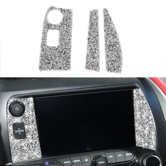 For Chevrolet Corvette C7 2014-2019 3 in 1 Car Navigate Panel Diamond Decorative Sticker, Left Drive - Car Interior Mouldings by PMC Jewellery | Online Shopping South Africa | PMC Jewellery | Buy Now Pay Later Mobicred