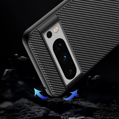 For Google Pixel 9 Ultra-thin Carbon Fiber Texture Printing Phone Case(Black Blue) - Google Cases by PMC Jewellery | Online Shopping South Africa | PMC Jewellery | Buy Now Pay Later Mobicred