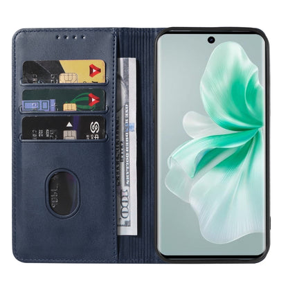 For vivo S18 Magnetic Closure Leather Phone Case(Blue) - S18 Cases by PMC Jewellery | Online Shopping South Africa | PMC Jewellery | Buy Now Pay Later Mobicred