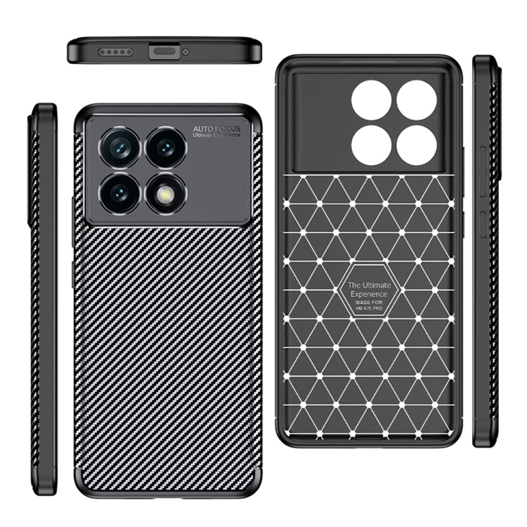 For Xiaomi Redmi K70 Pro Carbon Fiber Texture Shockproof TPU Phone Case(Black) - K70 Pro Cases by PMC Jewellery | Online Shopping South Africa | PMC Jewellery | Buy Now Pay Later Mobicred