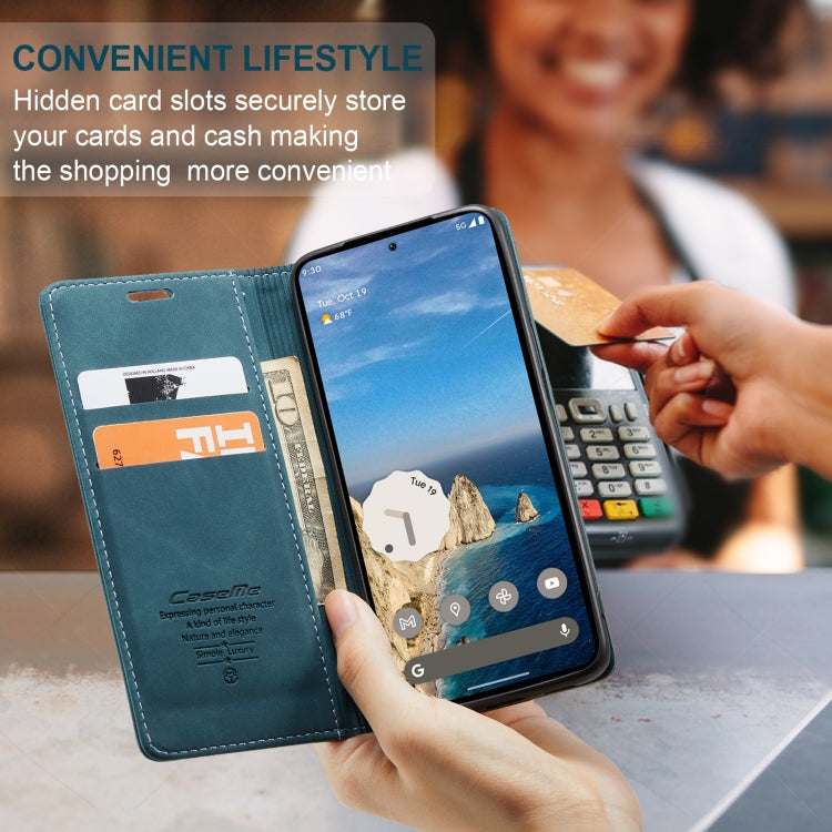 For Google Pixel 9 / 9 Pro CaseMe 013 Multifunctional Horizontal Flip Leather Phone Case(Blue) - Google Cases by CaseMe | Online Shopping South Africa | PMC Jewellery | Buy Now Pay Later Mobicred