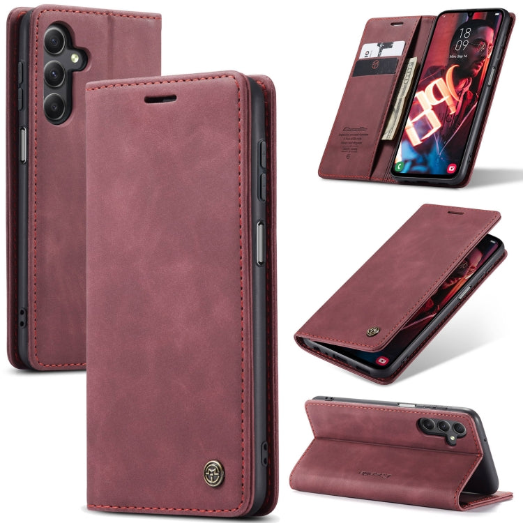 For Samsung Galaxy A15 5G CaseMe 013 Multifunctional Horizontal Flip Leather Phone Case(Wine Red) - Galaxy Phone Cases by CaseMe | Online Shopping South Africa | PMC Jewellery | Buy Now Pay Later Mobicred