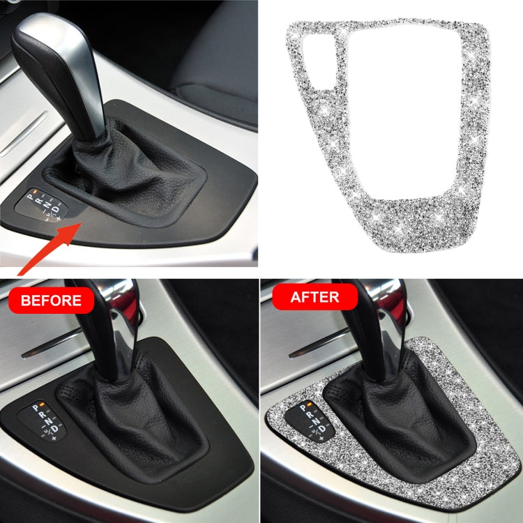 For BMW 3 Series E90 / E92 2005-2012 Car Gear Panel Diamond Decorative Sticker, Left Drive - free shipping - PMC TechLife - Order now!
