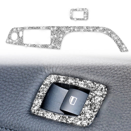 For BMW 3 Series E92 2005-2012 Car Window Lift Panel with Folding Key 40.4cm Diamond Decorative Sticker, Left Drive - Car Interior Mouldings by PMC Jewellery | Online Shopping South Africa | PMC Jewellery | Buy Now Pay Later Mobicred