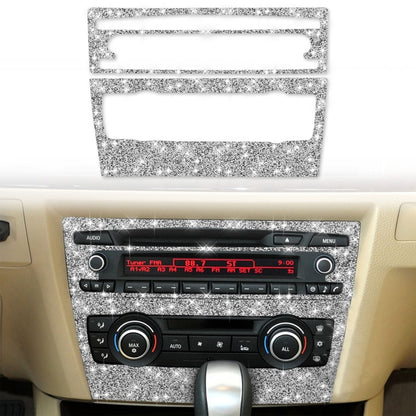 For BMW 3 Series E90 / E92 2005-2012 Car Aircondition CD Control Panel Basic Diamond Decorative Sticker - Car Interior Mouldings by PMC Jewellery | Online Shopping South Africa | PMC Jewellery | Buy Now Pay Later Mobicred