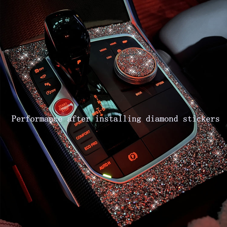 For Ford Mustang 2015-2020 3pcs Car Gear Shift Outer Ring Diamond Decoration Sticker, Left Drive - Car Interior Mouldings by PMC TechLife | Online Shopping South Africa | PMC TechLife | Buy Now Pay Later Mobicred