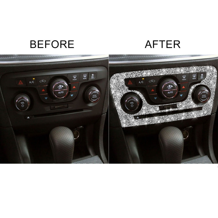 For Dodge Charger 2011-2014 Car AC Control CD Panel Diamond Decorative Sticker, Left-hand Drive - Car Interior Mouldings by PMC TechLife | Online Shopping South Africa | PMC TechLife | Buy Now Pay Later Mobicred
