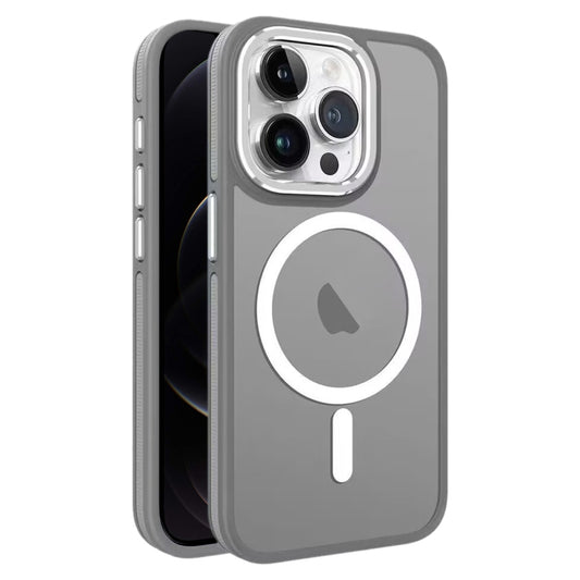 For iPhone 12 / 12 Pro Two-color Frosted MagSafe Magnetic Phone Case(Grey) - iPhone 12 / 12 Pro Cases by PMC Jewellery | Online Shopping South Africa | PMC Jewellery