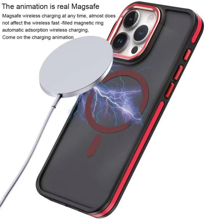 For iPhone 15 Plus Two-color Frosted MagSafe Magnetic Phone Case(Red) - iPhone 15 Plus Cases by PMC Jewellery | Online Shopping South Africa | PMC Jewellery