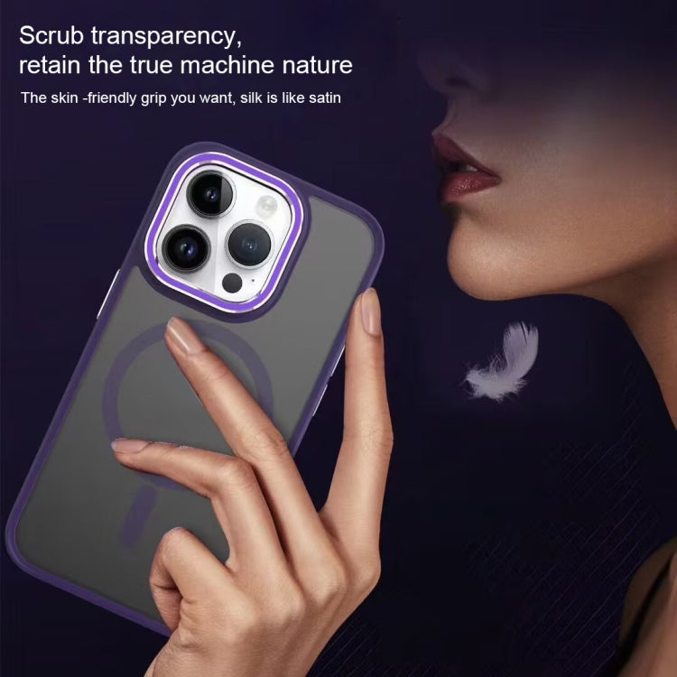 For iPhone 11 Two-color Frosted MagSafe Magnetic Phone Case(Purple) - iPhone 11 Cases by PMC Jewellery | Online Shopping South Africa | PMC Jewellery