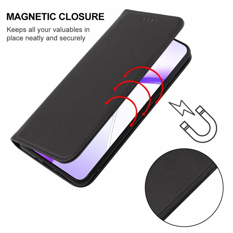 For OnePlus Ace 3V Magnetic Closure Leather Phone Case(Black) - OnePlus Cases by PMC Jewellery | Online Shopping South Africa | PMC Jewellery | Buy Now Pay Later Mobicred