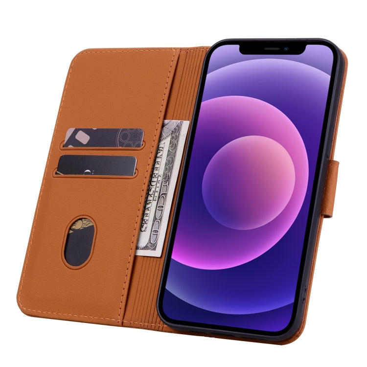 For iPhone 16 Pro Business Diamond Buckle Leather Phone Case with Lanyard(Brown) - iPhone 16 Pro Cases by PMC TechLife | Online Shopping South Africa | PMC TechLife | Buy Now Pay Later Mobicred