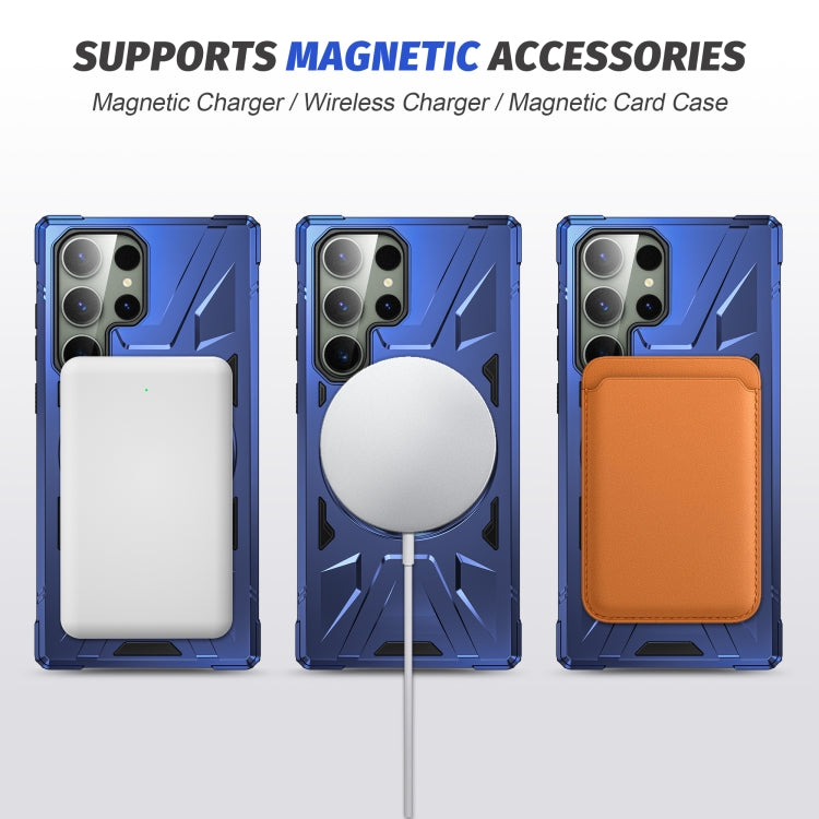 For Samsung Galaxy S24+ 5G MagSafe Magnetic Shockproof Phone Case with Ring Holder(Navy Blue) - Galaxy S24+ 5G Cases by PMC Jewellery | Online Shopping South Africa | PMC Jewellery