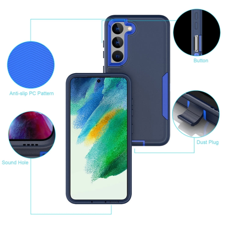 For Samsung Galaxy S25 Ultra / S24 Ultra 5G Magnetic 2 in 1 PC Hybrid TPU Phone Case(Blue+Blue Green) - Galaxy S24 Ultra 5G Cases by PMC Jewellery | Online Shopping South Africa | PMC Jewellery | Buy Now Pay Later Mobicred