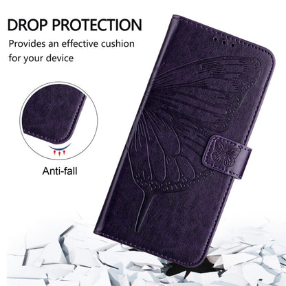 For Huawei Pura 70 Embossed Butterfly Leather Phone Case(Dark Purple) - Huawei Cases by PMC Jewellery | Online Shopping South Africa | PMC Jewellery | Buy Now Pay Later Mobicred